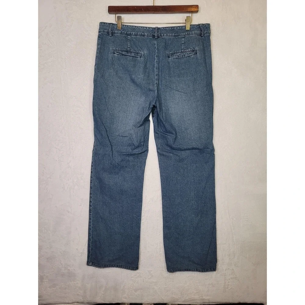 Vintage Michael Kors 90s Bootcut Jeans Blue Denim Trousers Western 38x33 Size 14
